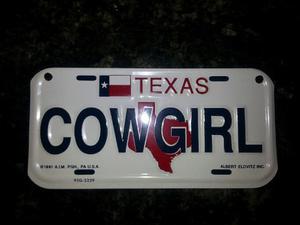 Placa Decorativa Metalica Importada Texas Vaquera