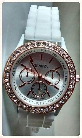 Reloj Geneva Diamantes Original! (8 Colores Disponibles)