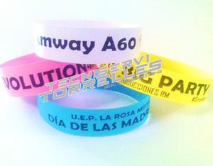 Brazaletes Fluorescente Personalizados Para Eventos Y Otros