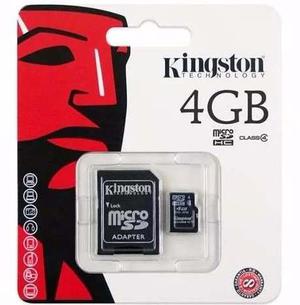 Memoria Micro Sd 4gb Con Adaptador Sellada Kingston Original