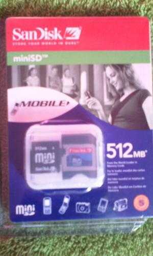 Memoria Mini Sd Sandisk 512mb