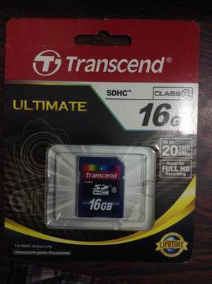 Memoria Transcend Sd 16 Gb Class 10 Ultimate Ultra Rápida