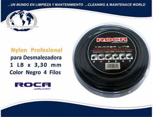 Nylon Para Desmalezadora 1 Lb X3,30 Mm Color Negro Cuadrado