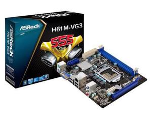 Tarjeta Madre Asrock H61-vg3 Socket  Ddr3 Somos Tienda