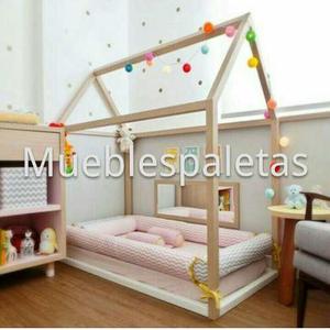 Cama Sweet Home En Madera De Pino Para Niños Babys