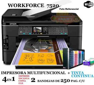 Impresora Multifuncional Epson Tabloide A3/duplex+tinta Cont