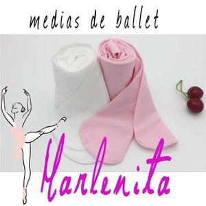 Medias De Ballet Marlenita. Rosadas Y Blancas