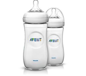 Set De 2 Teteros Biberon Bebes Avent Natural 11 Oz - 330 Ml