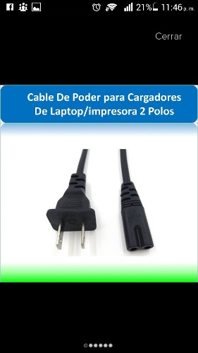 Cable Poder Dos Polos Impreaora Ps2 Decodificadores
