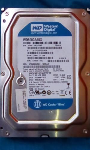 Disco Duro 500 Gb Western Digital Caviar Blue, Poco Uso