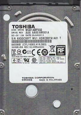 Disco Duro Toshiba 320gb Para Laptop