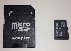 Memoria 8gb Micro Sd Con Adaptador Sin Blister