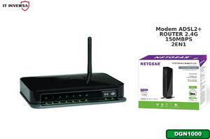 Modem Adsl2+router 2.4ghz Netgear 150mbps 2en1