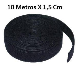 Rollo Velcro 10 Mts X 15 Mm Cinta Organizar Amarra Cable Utp