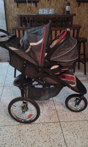 Coche Graco Tres Ruedas Con Silla Para Carro Usado