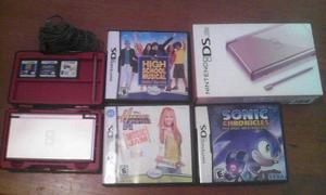 Nitendo Ds Lite, Original Con 3 Juegos, Rosado + Negociable