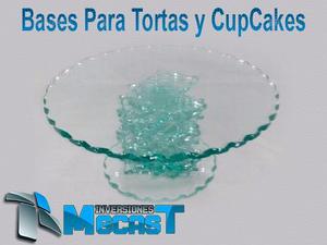 Bases Decorativas Para Tortas Y Cupcakes En Vidrio