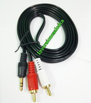 Cable Plug 3.5 Mm A Rca 1.5 Mts Auxiliar De Audio