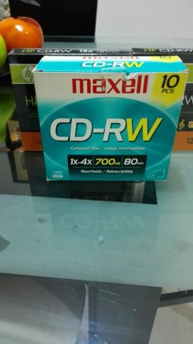 Cdrw Maxell Original Nuevo Regrabable Y Hp Cdrw