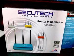 Router Inalambrico De 3 Antenas, Marca Secutech 300mbps