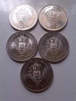 20 Bellisimas Monedas De 5,bs De  S/c