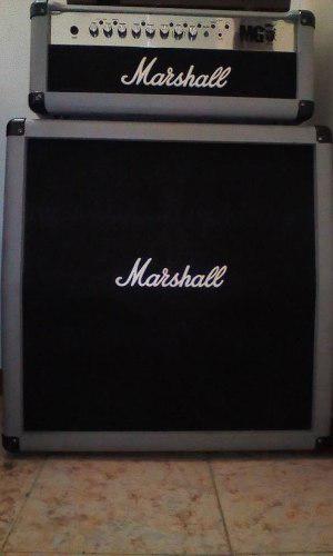 Amplificador Marshall Mg100fx Con Gabinete 4x12 Color Silver