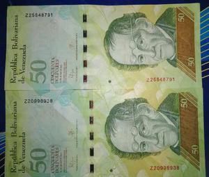 Billete De 50 Bs. Z