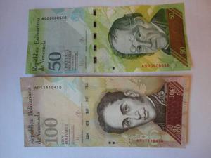 Error De Corte Y Error De Impresiòn Billete De 50 Y 100.