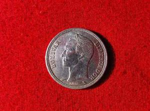 Moneda De Plata 1 Bolivar Lei 835 Plata 