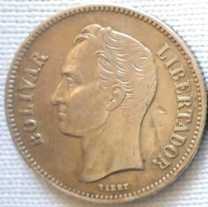 Moneda De Plata De 2 Bs De 