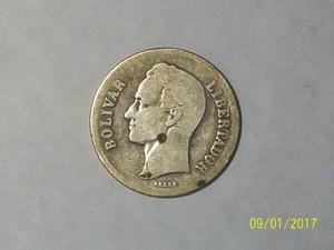 Moneda En Plata Ley 835 De Estados Unidos De Venezuela 
