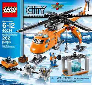Lego City Arctic  Helicóptero Con Grúa Ártico 262