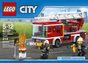 Lego City  Camión De Bomberos Con Escalera 214 Pzs