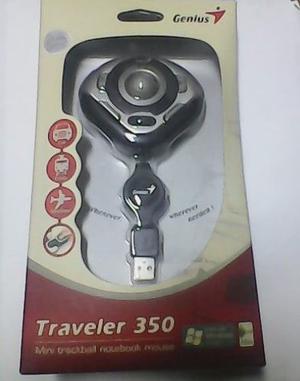 Mouse Genius Trackball Traveler 350 De Paquete!