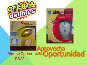 Oferta Mouse, Ratón Optico Ps/2 Pc, Laptop, Somos Tienda