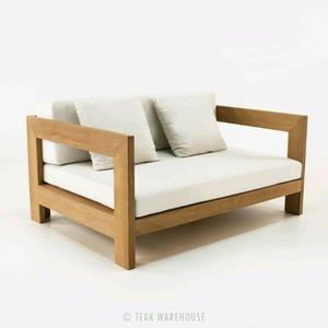 Juego De Muebles De Madera Minimalista Moderno Con Cojines