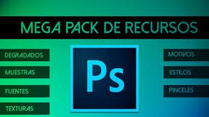 Pack Recursos Para Photoshop, Fuentes, Brochas Y Mas