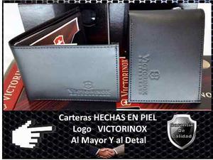 Victorinox De Cuero!! Billetera Cartera Doble Mayor Y Detal