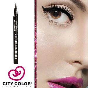 Delineador De Ojos Liquido City Color Pen Black