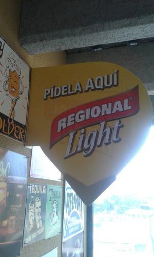 Aviso Cerveza Regional Light En Pvc Decoracion Bar