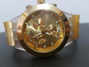 Reloj Swatch Dorado Acero Borde Crilico