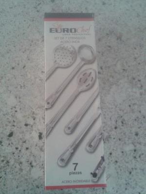 Set De Utensilios Acero Inox Euro Chef