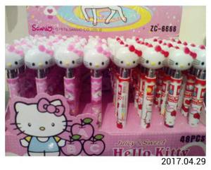 Caja De 48 Portaminas De Hello Kitty Escolar Cotillon