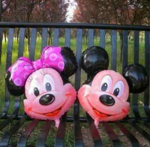 Globos De Mickey Y Minnie Cabeza Y Tipo Espejo Metalizados