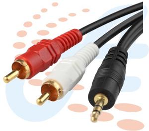 Cable Plus 3.5mm A Rca 1.5mts Alta Calidad Punta Dorada Audi