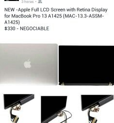 Pantalla Completa Lcd Con Retina Discplay Para Macbook Pro