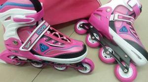 Patines En Linea Ruedas De Luz Ajustables Tallas 39 A La 43