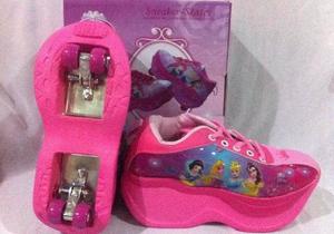 Patines Vs Tenis Con Luz Frozen Y Princesas Disney