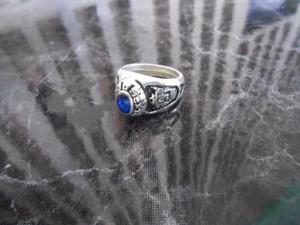 Anillo De Graduacion Sexto Grado Preescolar Piedra Azul