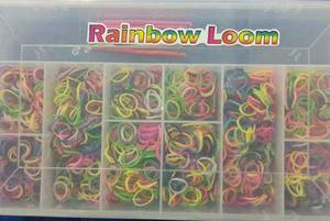 Paquete De Ligas Rainbow Loom  Ligas Surtidas Con Caja